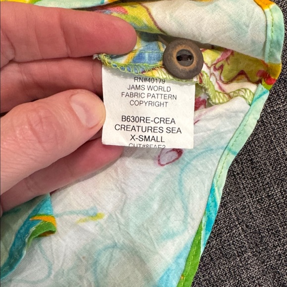 Vintage 90s Jams World Little People “Creatures Sea” Hawaiian Shirt – XS - Picture 3 of 5